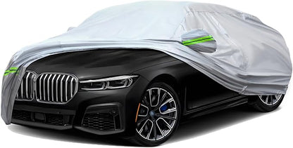 TUCAREST 6-Layers Premium Full Car Cover Hard Shell Zipper Design Waterproof by TUCAREST
