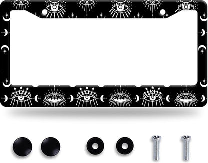 Evil Eye License Plate Frame Psychedelic Eye License Plate Stainless Steel by GORSNKYE