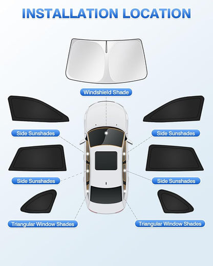 Sunshades for 2020-2025 Subaru Outback Accessories Windshield Sun Shade Side - Image 5