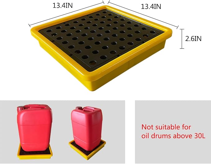 Drum Containment Spill Pallet, Industrial Nestable Oil Drums Leak-Proof Tray - Image 2