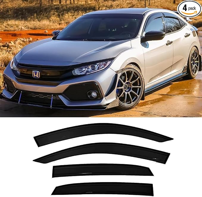 94682 Side Window Visor Wind Vent Deflector by Puermto