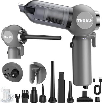 Car Vacuum Portable Cordless, 3 Suction Modes, Portable Mini Cordless Cleaner by Tkkich