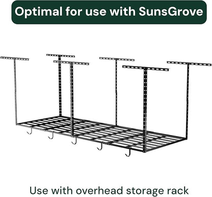 SunsGrove Heavy-Duty 4-Pack Overhead Garage Ceiling Storage Hooks, Add-On - Image 5