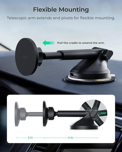 iOttie iTap 3 Magnetic Dash & Windshield Mount Car Phone Holder - Image 4