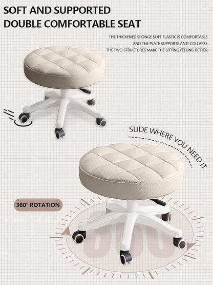 Small Chair Round Rolling Stool - Image 3