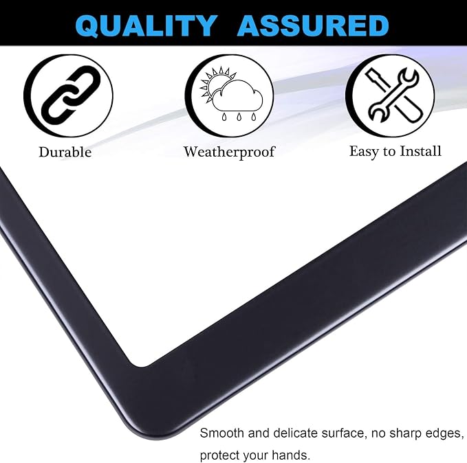 2 Pack Universal Smiley Face Flower License Plate Frame-Rustproof Aluminum - Image 8