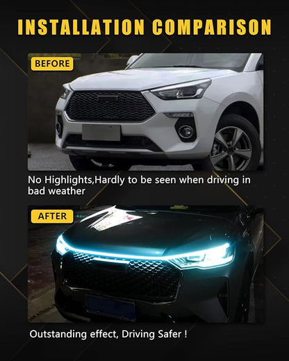 YM E-Bright Led Hood Light Strip Exterior Car Led Strip Light Waterproof - Image 3
