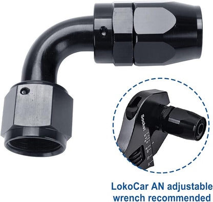 LokoCar 4AN Hose End Fitting 90 Degree Swivel - Image 5