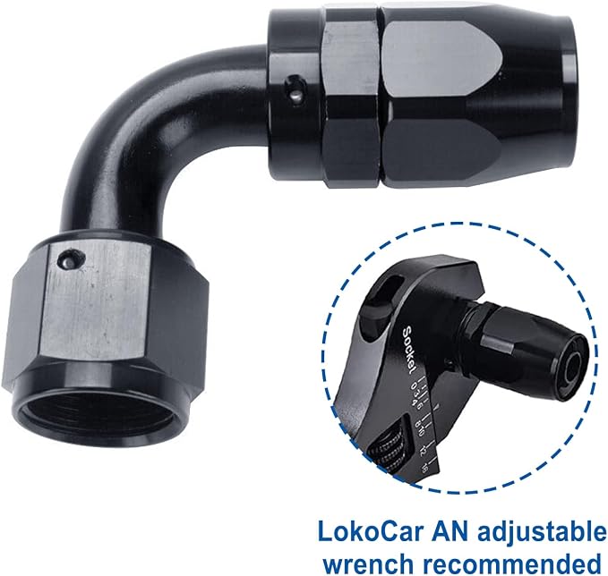 LokoCar 10AN Hose End Fitting 90 Degree Swivel - Image 5
