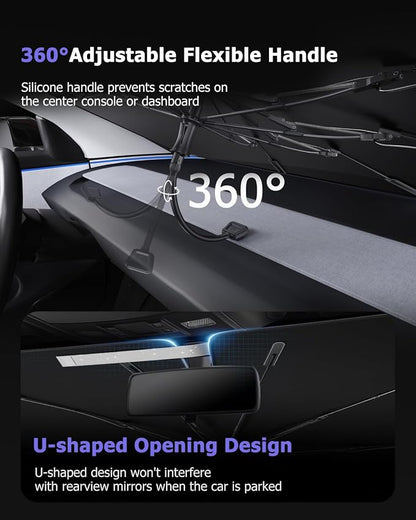 2025 Upgrade Car Windshield Sun Shade Windshield Sunshade Umbrella Protect Car - Image 5