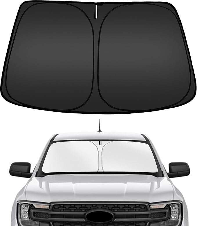 ARISMOTOR Windshield Sun Shade for Ford Ranger 2019-2025 2026, Custom Fit by ARISMOTOR