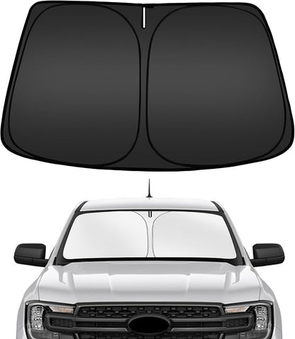 ARISMOTOR Windshield Sun Shade for Ford Ranger 2019-2025 2026, Custom Fit by ARISMOTOR