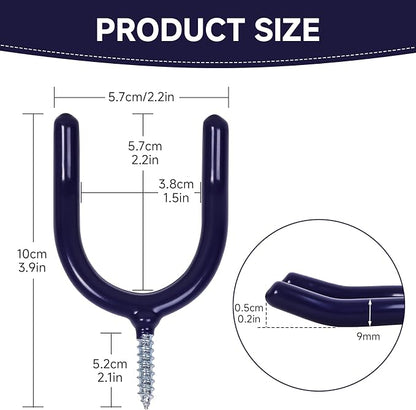 12 Pack Garage Storage System Steel U Hooks - Image 5