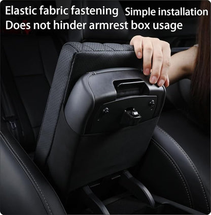 Car Center Console Cover pad Genuine Cowhide Leather, Vehicle Arm Rest Cushion - Image 5