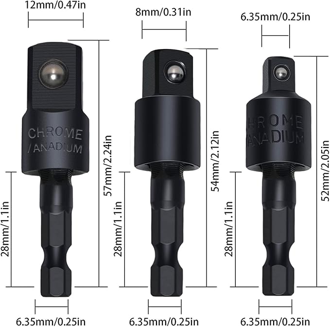 18Pcs Flexible Drill Bit Extension, Include 3Pcs Rotatable Socket Adapter 2Pcs - Image 9