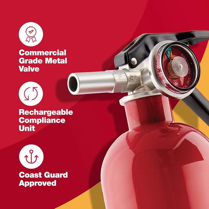First Alert Fire Extinguisher for Home, Standard Rechargeable Compliance Unit - Image 3