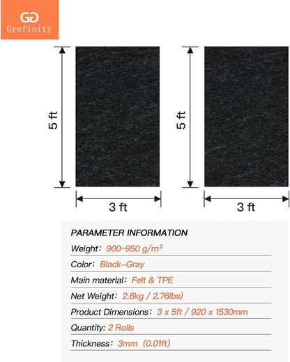 36"x60"（2 PCS） Garage Floor Mat & Oil Spill Mat, Heavy Duty Under Car Mat - Image 7