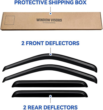 Window Visors Rain Guards for 2000 2001 2002 2003 2004 2005 Ford Excursion - Image 5