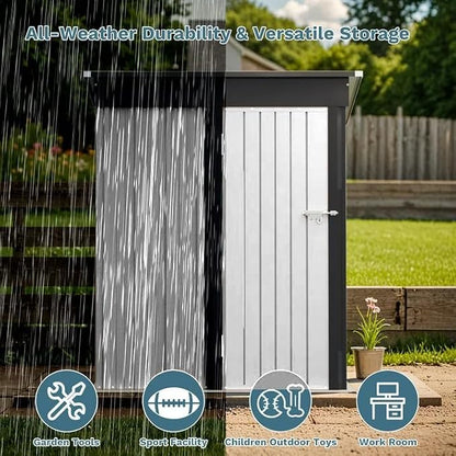 Greesum 5×3 FT Outdoor Storage Shed, Metal Storaged Sheds Without Floor - Image 6