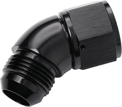 45 Degree 12AN Male to 12AN Female Swivel Full Flow Fitting Adapter Coupler - Image 3