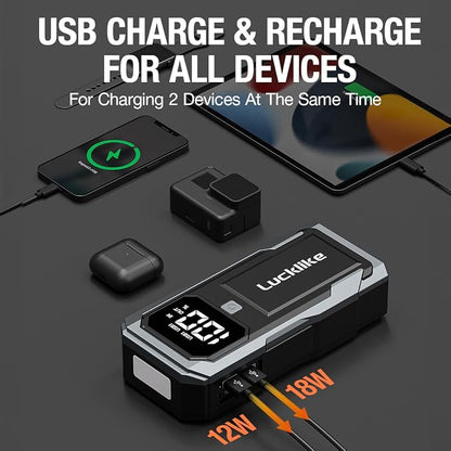 Lucklike Car Battery Jump Starter Portable, Jump Starter Battery Pack - Image 8