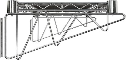 14" x 36" Chrome Wire Wall Mount Shelf - Image 5