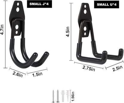 Steel Garage Hooks Wall Tool Organizer, 8 Pack Garage Storage Hook Heavy Duty - Image 2