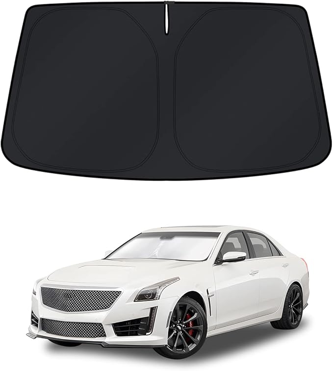 KUST Windshield Sun Shade for Cadillac CTS 2014-2019 Window Shade Sun Visor by KUST