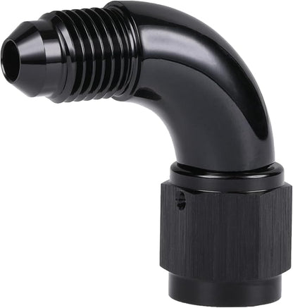 90 Degree 4AN Male to 4AN Female Swivel Full Flow Fitting Adapter Coupler - Image 5