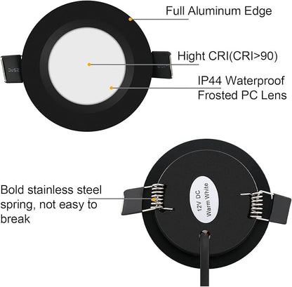 12 Volt LED Puck Light RV Boat Recessed Ceiling Light Super Slim LED Panel Light - Image 6
