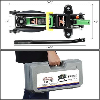 DNA MOTORING Low Profile Hydraulic Trolley Service/Floor Jack, 2 Ton Capacity - Image 2
