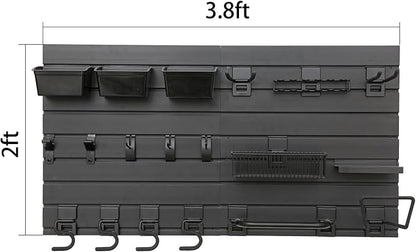Black Tool storage wall Broom Holder Mop Hanger Wall Mount Plastic - Image 4