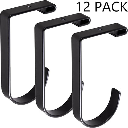 12-Pack Heavy Duty Add-On Storage Flat Hook Accessory - Image 3