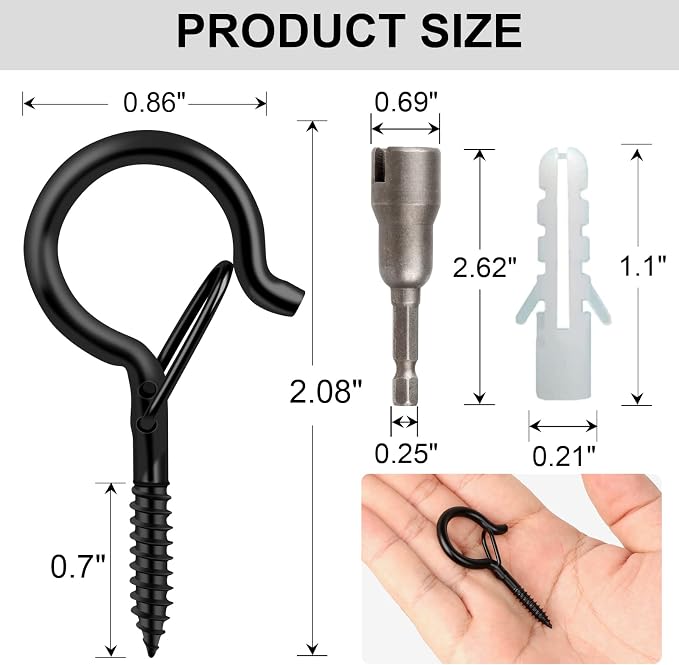 96 PCS Q-Hanger Hooks, Screw Hooks - Image 5