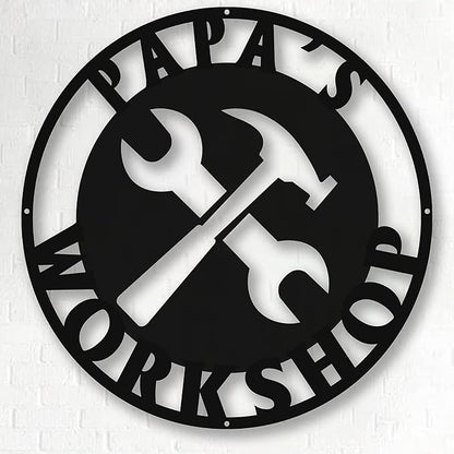 Personalized Papa's Workshop Metal Sign by Pamaheart