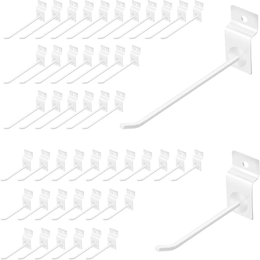 Yuahar Slatwall Hooks 50Pcs 4/6 Inch Slatwall Accessories Heavy Duty Slat Wall by Yauhar