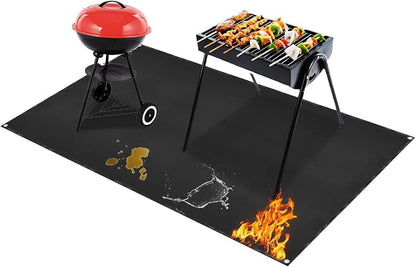 Under Grill Mat for Outdoor Grilling, 70 x 48 inches Double-Sided Fireproof by Unknown