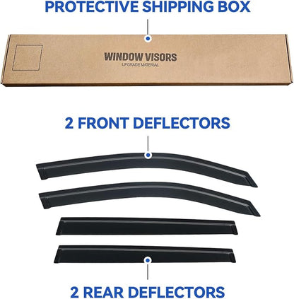 Window Visors Rain Guards for 2019-2024 Subaru Forester, Out-Channel Window - Image 6
