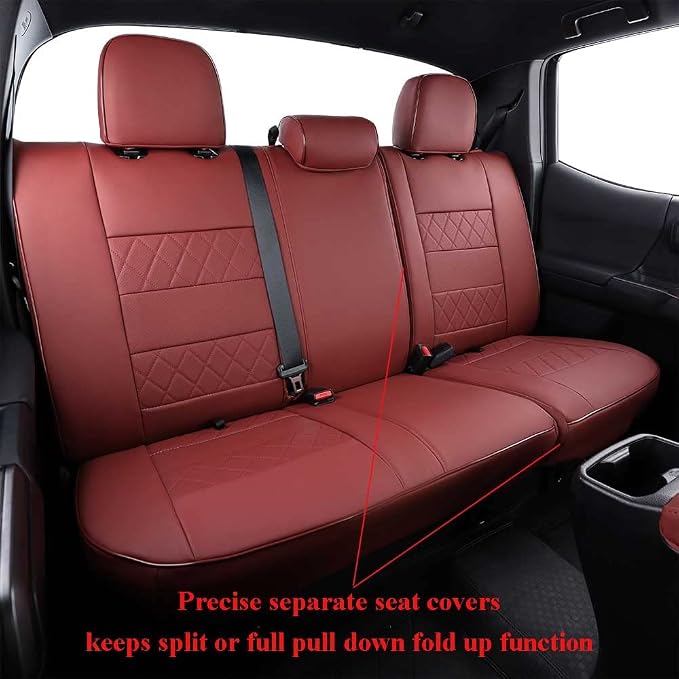 EKR Custom Fit Tacoma Leather Car Seat Covers - Image 4