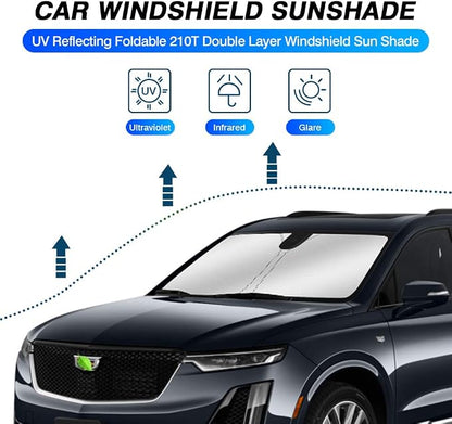 KUST Windshield Sun Shade for 2020-2024 2025 Cadillac XT6 Accessories Custom - Image 2