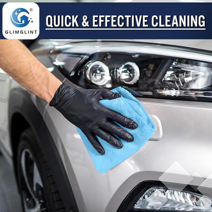 GLIMGLINT Blue Microfiber Cleaning Cloth, 12 Pack Cleaning Towels - Image 4