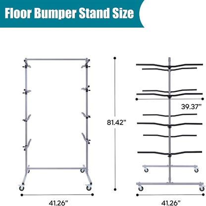 Floor Mobile Bumper Storage Rack, Heavy Duty Double Sided Bumper Storage Rack - Image 3