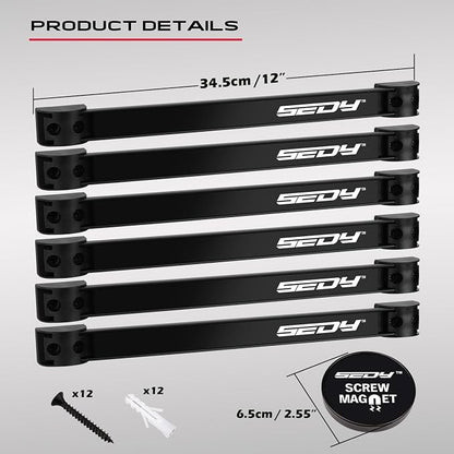 Magnetic Tool Holder Storage Organizer: 7-Piece Garage Wall Mount Rack - Image 7