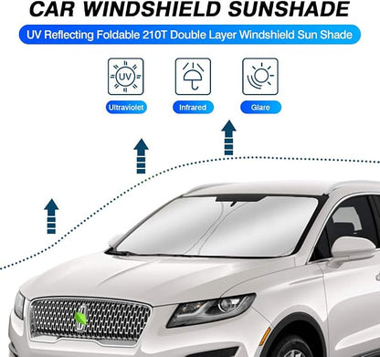 KUST 링컨 MKC SUV 2015 2016 2017 2018 2019용 윈드실드 햇빛 가리개 햇빛 가리개 창문 선바이저 프로텍터 접이식 - Image 2