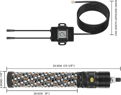 DREAMIZER 2PCS 1FT Fat Spiral Led Whip Lights - Image 7