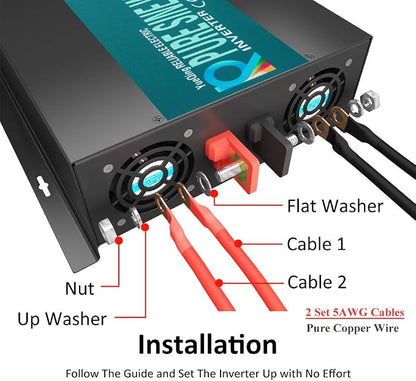 WZRELB 5000W High Efficiency Solar Power Inverter Off Grid 12V DC Voltage - Image 5