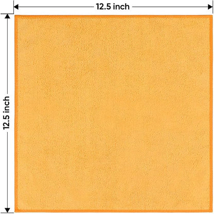 HOMEXCEL Yellow Microfiber Cleaning Cloths 12 Pack, 12.5 x 12.5 inch Microfiber - Image 2