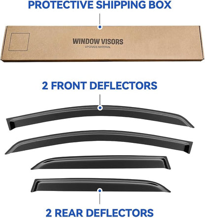 Window Visors Rain Guards for Ford EcoSport 2018 2019 2020 2021 2022, - Image 5