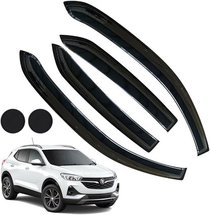 Rain Guards for Buick Encore 2013-2022/Chevrolet Trax 2014-2022, Tape-on Side by LETINGFAR