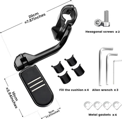 1.25" Highway Footpegs, Motorcycle Adjustable Footrest - Image 4